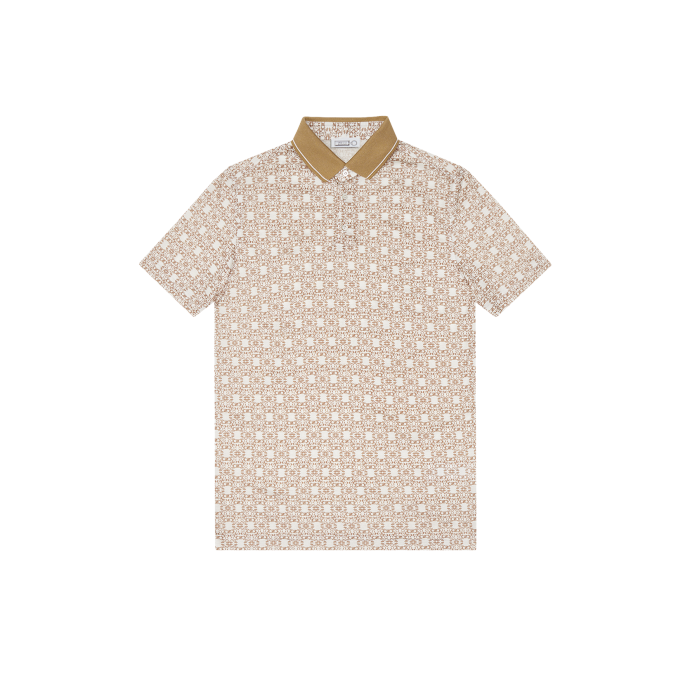 Beige and white polo shirt, 