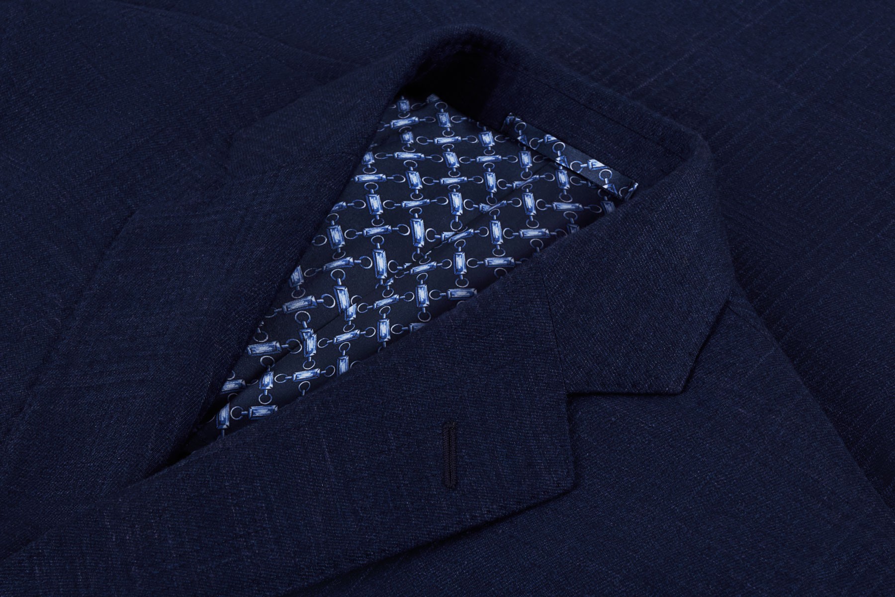 Midnight blue blazer, Prince of Wales pattern